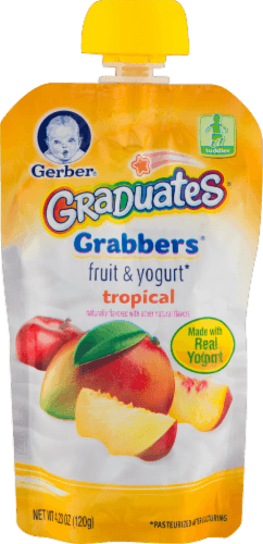 Gerber Graduates Grabbers Fruit & Yogurt, Tropical