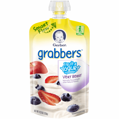 Gerber Graduates Grabbers Fruit & Yogurt, Very Berry
