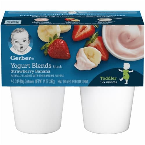 (Pack Of 4) Gerber Yogurt Blends Strawberry Banana Snack