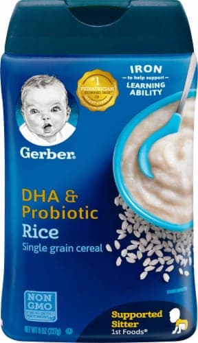 Gerber Dha And Probiotic Single Grain Rice Baby Cereal