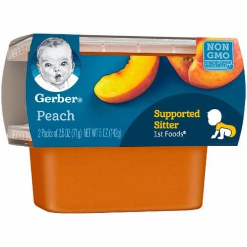 Gerber 1St Foods Peach Baby Food, Tubs