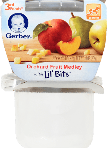 Gerber Orchard Fruit Medley With Lil' Bits 3Rd Foods