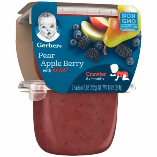 Gerber Pear Apple Berry With Lil' Bits 3Rd Foods
