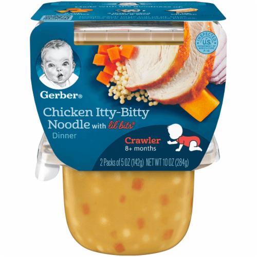 Gerber Chicken Itty-Bitty Noodle, Lil' Bits Dinner, 8+ Months