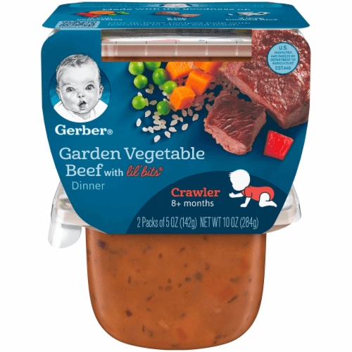 Gerber Garden Vegetable Beef, With Lil' Bits Dinner, 8+ Months