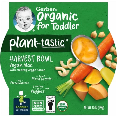 Gerber Organic For Toddler Plant-Tastic Harvest Bowl Vegan Mac With Creamy Veggie Sauce