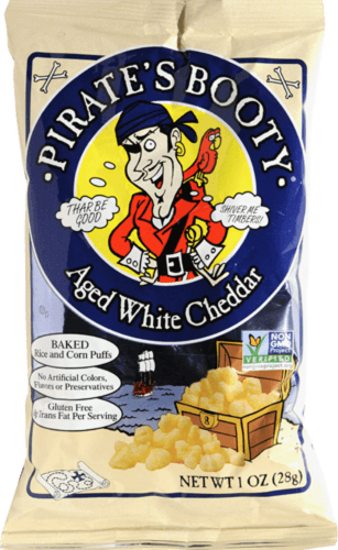 Pirate'S Booty Aged White Cheddar Baked Rice & Corn Puffs
