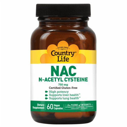 Country Life Nac N-Acetyl Cysteine Vegetarian Capsules