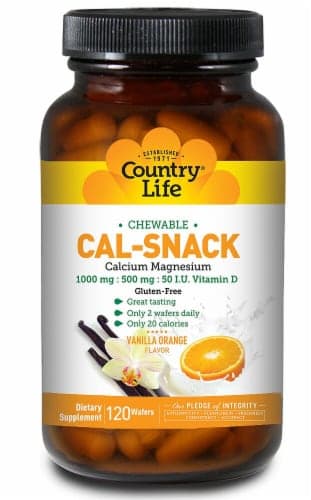 Country Life Chewable Cal-Snack Vanilla Orange Wafers