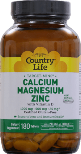 Country Life Calcium Magnesium & Zinc With Vitamin D Thin