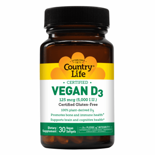 Country Life Vegan D3 Vegan 5000Iu Softgels
