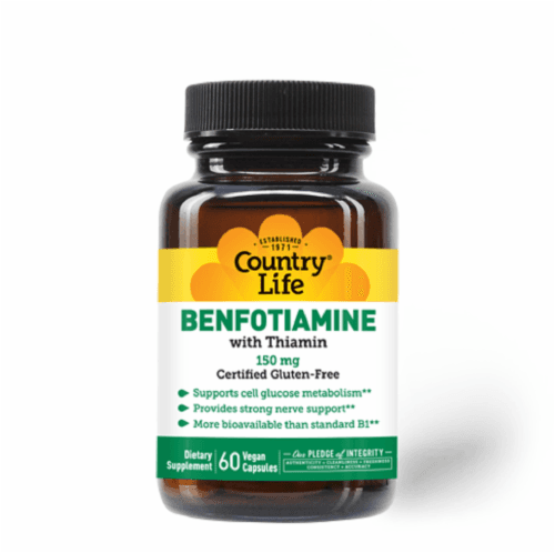 Country Life Benfotiamine With Coenzyme B1 Vegetarian Capsules