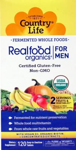 Country Life  Realfood Organics For Men Whole Food Multivitamin