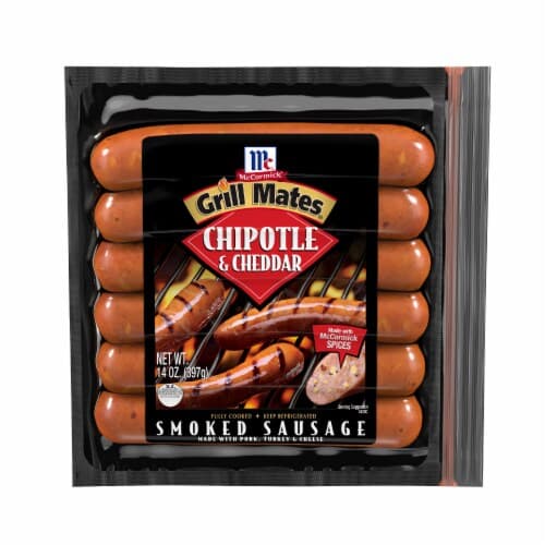 Mccormick Grill Mates Sausage, Smoked, Chipotle & Roasted Garlic
