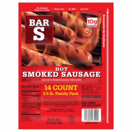 Bar-S Sausage Smoked Hot Family