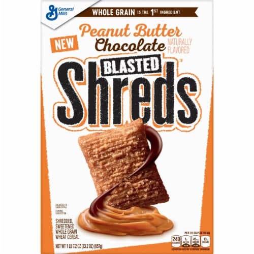 Shreds Cereal, Peanut Butter Chocolate, Blasted