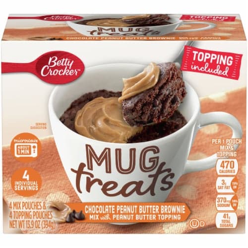 Betty Crocker Mug Treats Brownie Mix, Chocolate Peanut Butter, With Peanut Butter Topping