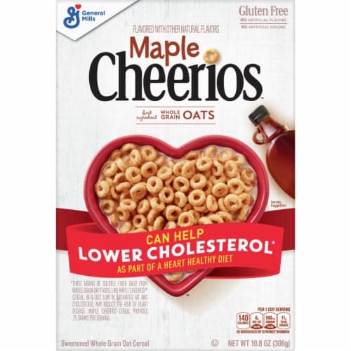 Cheerios Cereal, Sweetened Whole Grain Oat, Maple