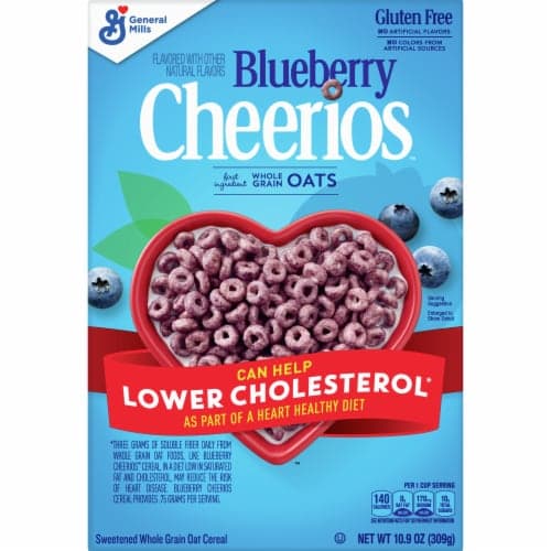 Cheerios Whole Grain Oat Cereal, Blueberry Cheeries, Sweetened