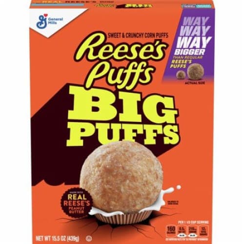 Reeses Puffs Corn Puffs, Sweet & Crunchy, Big Puffs