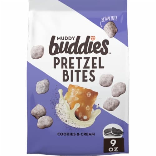 Muddy Buddies Pretzel Bites Cookies & Cream Flavored