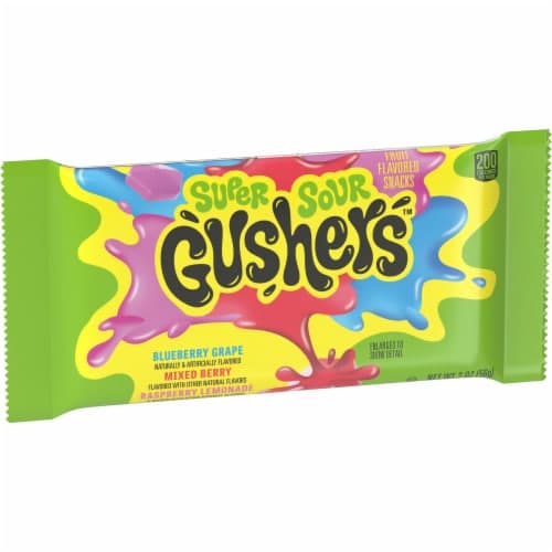 Super Sour Gushers Berry Fruit Flavored Snacks