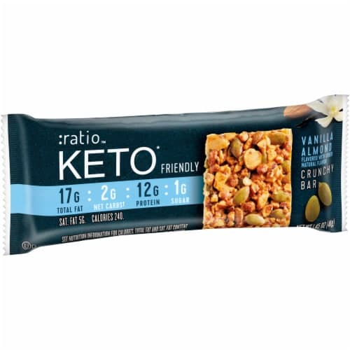 :Ratio Keto Friendly Vanilla Almond Crunchy Bar