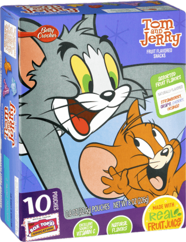 Betty Crocker Fruit Flavored Snacks, Assorted Fruit Flavors, Tom And Jerry