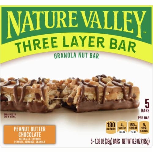 Nature Valley Granola Nut Bars, Peanut Butter Layered, Peanut Butter Chocolate