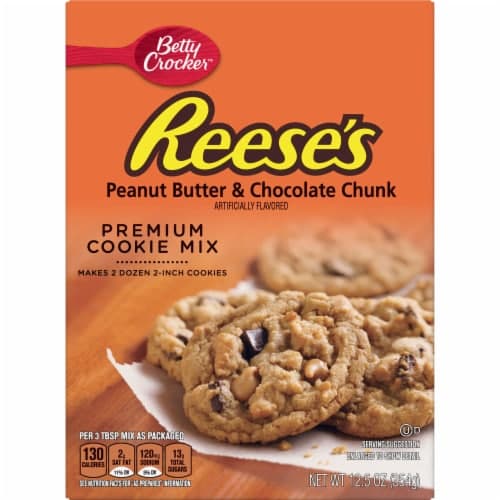 Betty Crocker Cookie Mix, Premium, Reese'S Peanut Butter & Chocolate
