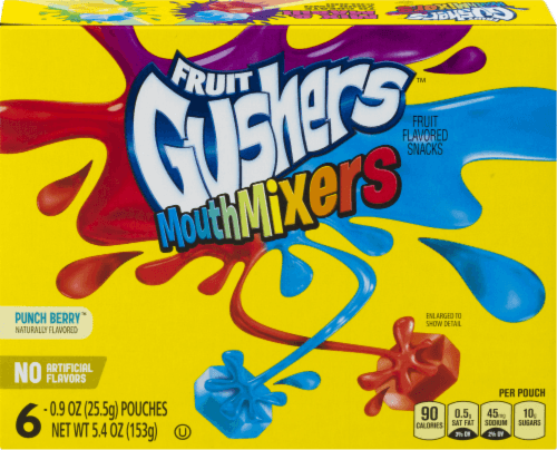 Fruit Gushers Fruit Flavored Snacks, Mouth Mixers, Punch Berry