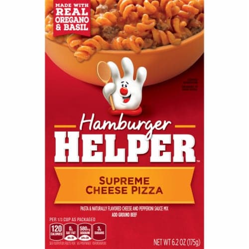Hamburger Helper Sauce Mix, Supreme Cheese Pizza