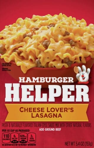 Betty Crocker Hamburger Helper, Cheese Lover'S Lasagna Hamburger Helper