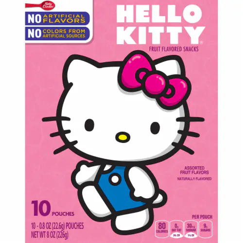 Betty Crocker Fruit Flavored Snacks, Assorted Fruit Flavors, Hello Kitty