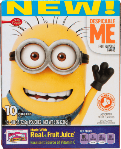 Betty Crocker Fruit Flavored Snacks, Despicable Me Minion Made, Assorted Fruit Flavors