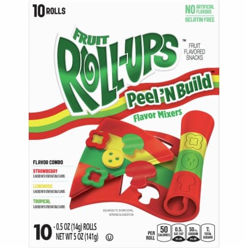 Roll-Ups Peel 'N Build Flavor Mixers Fruit Flavored Snacks