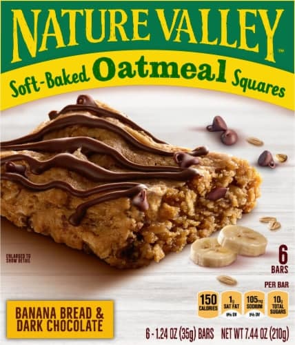 Nature Valley Soft-Baked Oatmeal Squares, Banana Bread & Dark Chocolate