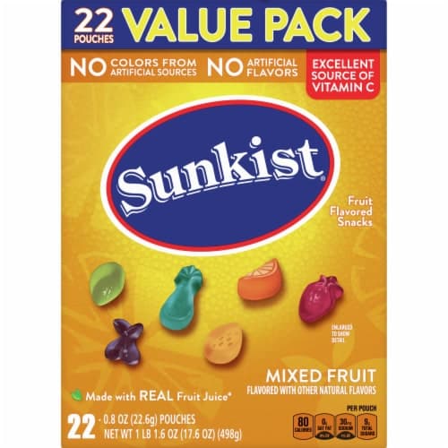 Sunkist Fruit Flavored Snacks, Mixed Fruit, Value