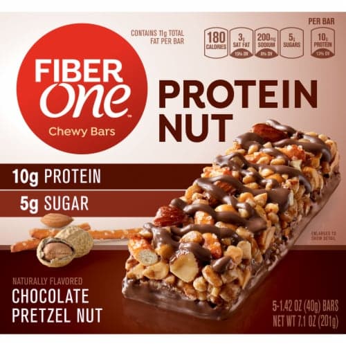 Fiber One Chocolate Pretzel Nut Protein Nut Chewy Bars 