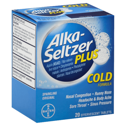Alka Seltzer Plus Cold Formula, Effervescent Tablets, Sparkling Original