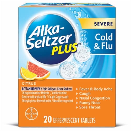 Alka Seltzer Plus Severe Cold & Flu, Citrus