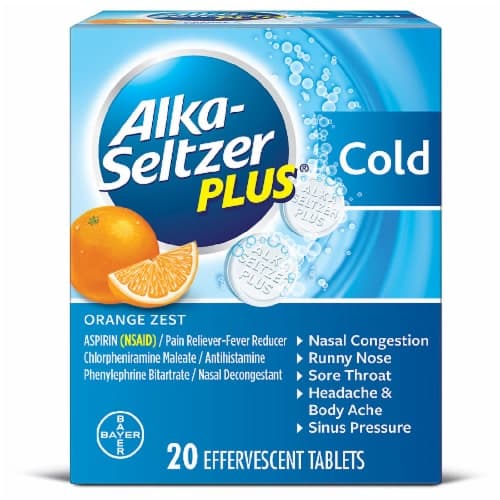 Alka Seltzer Plus Cold, Effervescent Tablets, Orange Zest