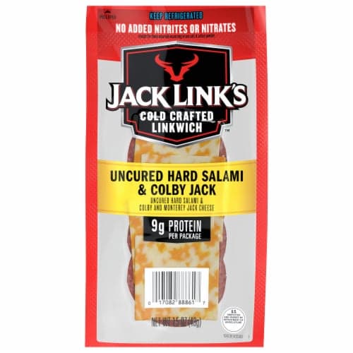 Jack Links Beef And Pork Hard Salami And Colby Jack Cheese