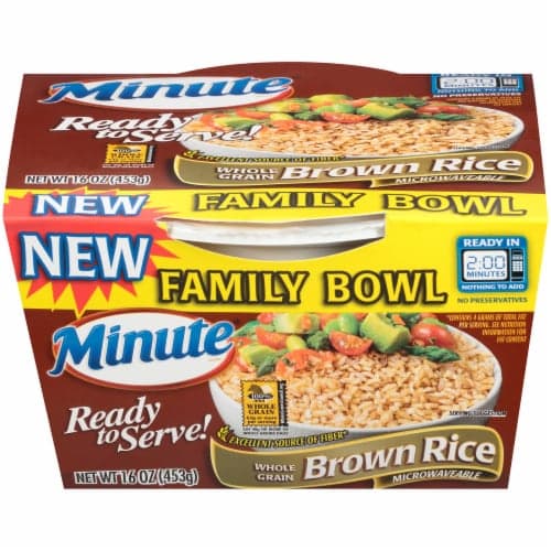 Minute Ready To Serve! Brown Rice, Whole Grain, Family Size Bowl