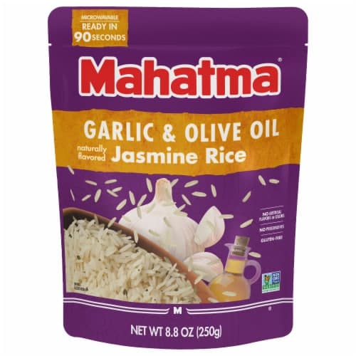 Mahatma Garlic And Olive Oil Jasmine Rice Ready To Serve In Pouch