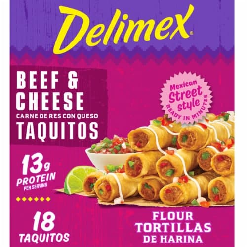Delimex Beef & Cheese Large Flour Taquitos  Snacks