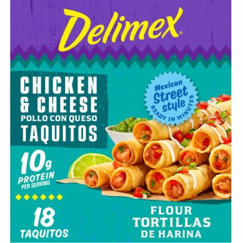 Delimex Chicken & Cheese Large Flour Taquitos  Snack