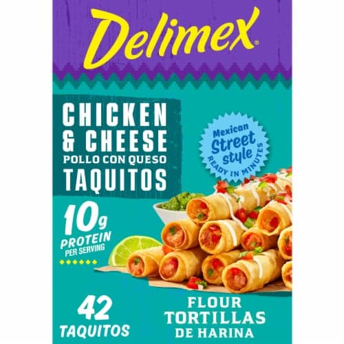 Delimex Chicken & Cheese Large Flour Taquitos  Snacks