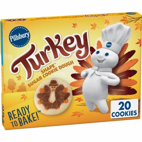 Pillsbury Ready To Bake Turkey Shape Sugar Cookie Dough
