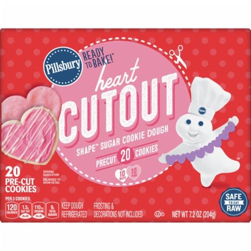Pillsbury Ready To Bake Hearts Cut Out Sugar Cookie Dough